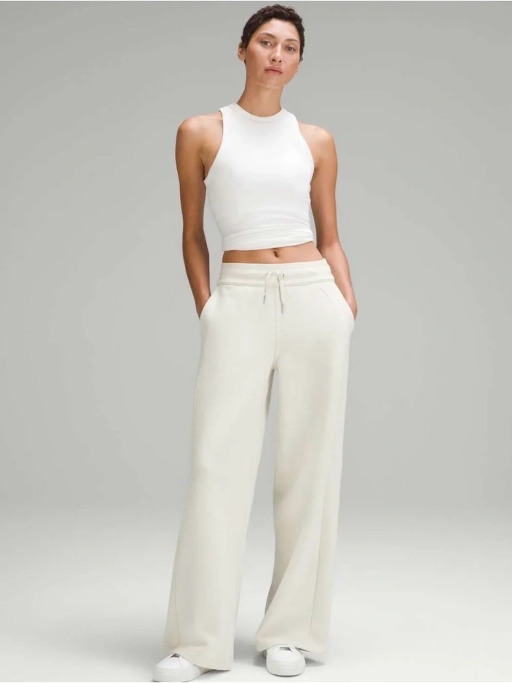 Lululemon Scuba Mid-Rise Wide-Leg Pant *Full Length Bone